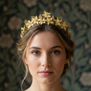 Orange blossom crown as a bridal wedding accessory